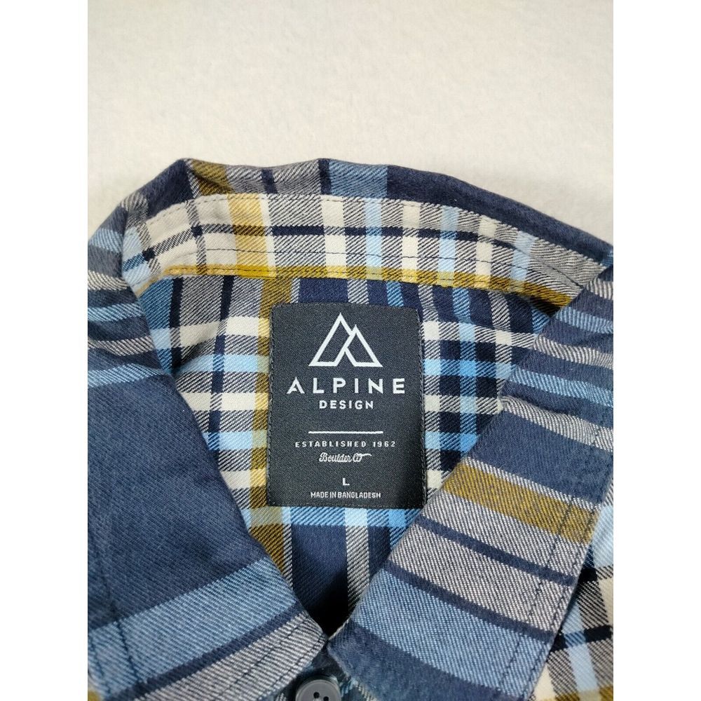 Alpine Design Shirt Mens Large Multicolor Flannel Plaid Gorpcore Cottagecore‎ - Picture 3 of 11